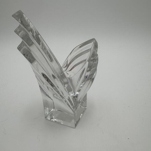 Vintage Single Light Candlestick Holder 5" Mikasa Deco Lead Crystal - Picture 3 of 8